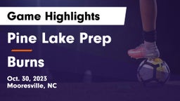 Pine Lake Prep  vs Burns  Game Highlights - Oct. 30, 2023