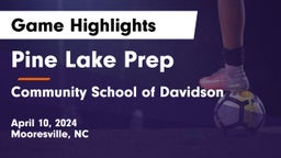 Pine Lake Prep  vs Community School of Davidson Game Highlights - April 10, 2024