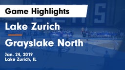 Lake Zurich  vs Grayslake North  Game Highlights - Jan. 24, 2019