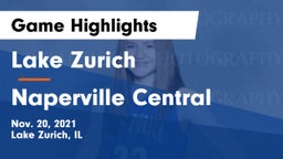Lake Zurich  vs Naperville Central  Game Highlights - Nov. 20, 2021