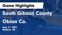 South Gibson County  vs Obion Co.  Game Highlights - Aug. 31, 2023
