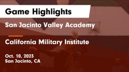 San Jacinto Valley Academy  vs California Military Institute  Game Highlights - Oct. 10, 2023