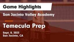 San Jacinto Valley Academy  vs Temecula Prep  Game Highlights - Sept. 8, 2023