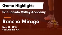 San Jacinto Valley Academy  vs Rancho Mirage  Game Highlights - Nov. 28, 2023