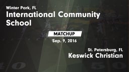 Matchup: International Comm. vs. Keswick Christian  2016