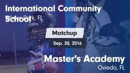 Matchup: International Comm. vs. Master's Academy  2016