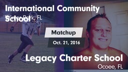 Matchup: International Comm. vs. Legacy Charter School 2016