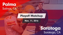 Matchup: Palma  vs. Saratoga  2016