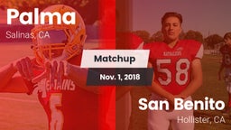 Matchup: Palma  vs. San Benito  2018