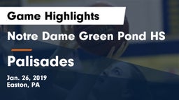 Notre Dame Green Pond HS vs Palisades  Game Highlights - Jan. 26, 2019