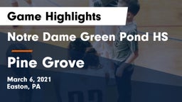 Notre Dame Green Pond HS vs Pine Grove  Game Highlights - March 6, 2021