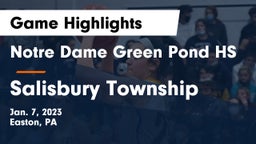 Notre Dame Green Pond HS vs Salisbury Township  Game Highlights - Jan. 7, 2023