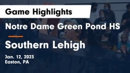 Notre Dame Green Pond HS vs Southern Lehigh  Game Highlights - Jan. 12, 2023