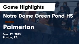 Notre Dame Green Pond HS vs Palmerton  Game Highlights - Jan. 19, 2023