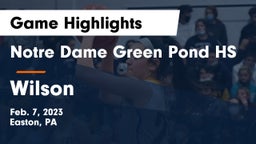 Notre Dame Green Pond HS vs Wilson  Game Highlights - Feb. 7, 2023