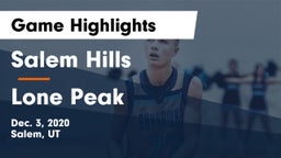 Salem Hills  vs Lone Peak  Game Highlights - Dec. 3, 2020