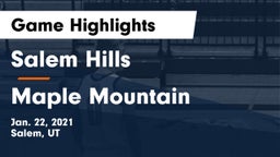 Salem Hills  vs Maple Mountain  Game Highlights - Jan. 22, 2021