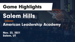 Salem Hills  vs American Leadership Academy  Game Highlights - Nov. 23, 2021