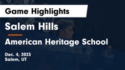Salem Hills  vs American Heritage School Game Highlights - Dec. 4, 2023