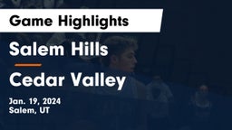 Salem Hills  vs Cedar Valley  Game Highlights - Jan. 19, 2024