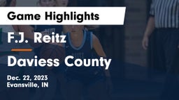 F.J. Reitz  vs Daviess County  Game Highlights - Dec. 22, 2023