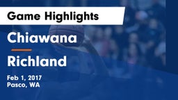 Chiawana  vs Richland  Game Highlights - Feb 1, 2017