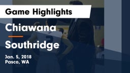 Chiawana  vs Southridge  Game Highlights - Jan. 5, 2018