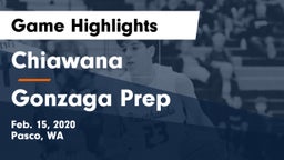 Chiawana  vs Gonzaga Prep  Game Highlights - Feb. 15, 2020