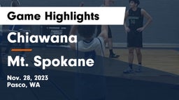 Chiawana  vs Mt. Spokane Game Highlights - Nov. 28, 2023