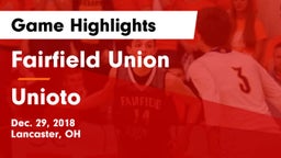 Fairfield Union  vs Unioto  Game Highlights - Dec. 29, 2018