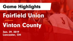 Fairfield Union  vs Vinton County  Game Highlights - Jan. 29, 2019