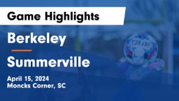 Berkeley  vs Summerville  Game Highlights - April 15, 2024