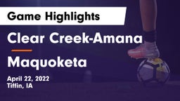 Clear Creek-Amana vs Maquoketa  Game Highlights - April 22, 2022