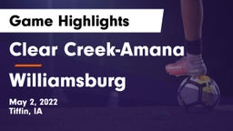 Clear Creek-Amana vs Williamsburg  Game Highlights - May 2, 2022