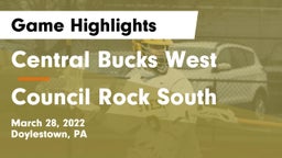 Central Bucks West  vs Council Rock South  Game Highlights - March 28, 2022
