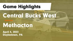 Central Bucks West  vs Methacton  Game Highlights - April 4, 2022