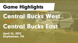 Central Bucks West  vs Central Bucks East  Game Highlights - April 26, 2022