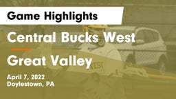 Central Bucks West  vs Great Valley  Game Highlights - April 7, 2022