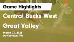 Central Bucks West  vs Great Valley  Game Highlights - March 23, 2023