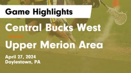 Central Bucks West  vs Upper Merion Area  Game Highlights - April 27, 2024