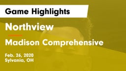 Northview  vs Madison Comprehensive  Game Highlights - Feb. 26, 2020