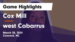 Cox Mill  vs west Cabarrus Game Highlights - March 28, 2024