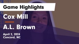 Cox Mill  vs A.L. Brown  Game Highlights - April 2, 2024
