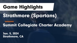 Strathmore (Spartans) vs Summit Collegiate Charter Academy Game Highlights - Jan. 5, 2024
