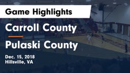 Carroll County  vs Pulaski County  Game Highlights - Dec. 15, 2018