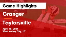 Granger  vs Taylorsville Game Highlights - April 18, 2024