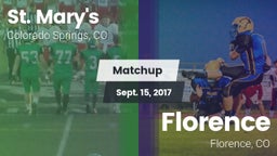 Matchup: St. Mary's High vs. Florence  2017