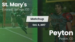 Matchup: St. Mary's High vs. Peyton  2017