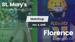 Matchup: St. Mary's High vs. Florence  2018