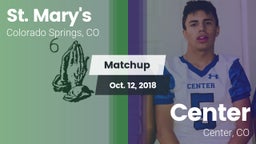Matchup: St. Mary's High vs. Center  2018